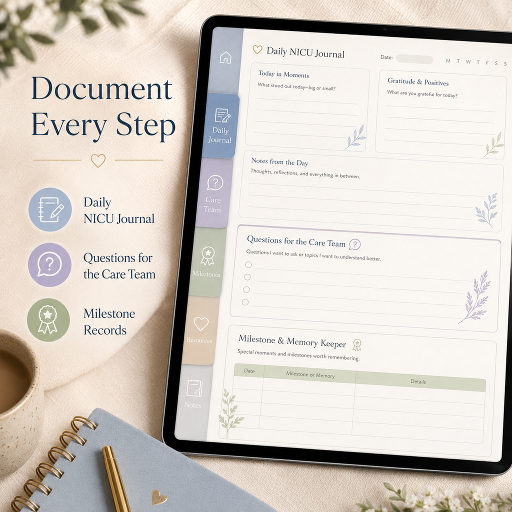 NICU Parent Journey Deluxe Digital Planner and Journal — listing image 04