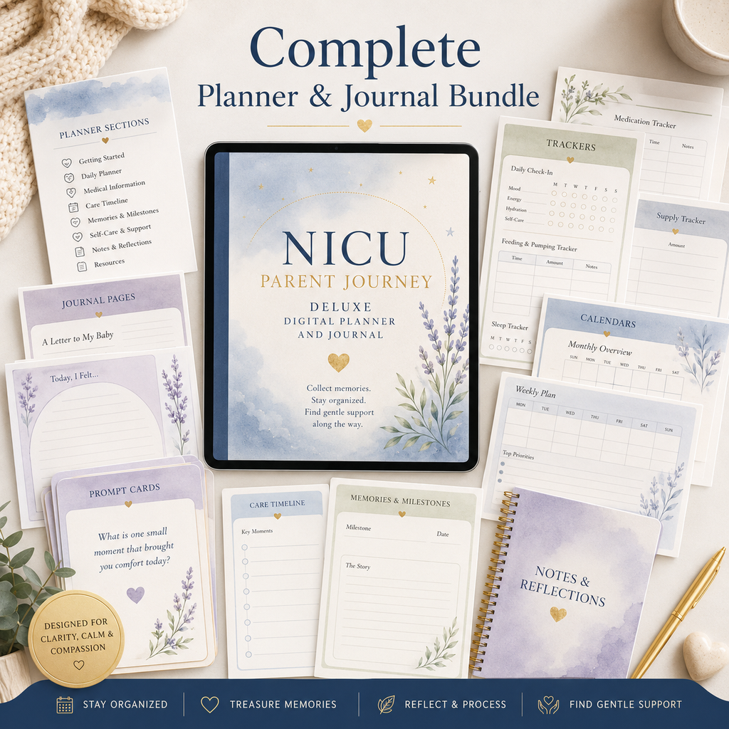 NICU Parent Journey Deluxe Digital Planner and Journal — listing image 09