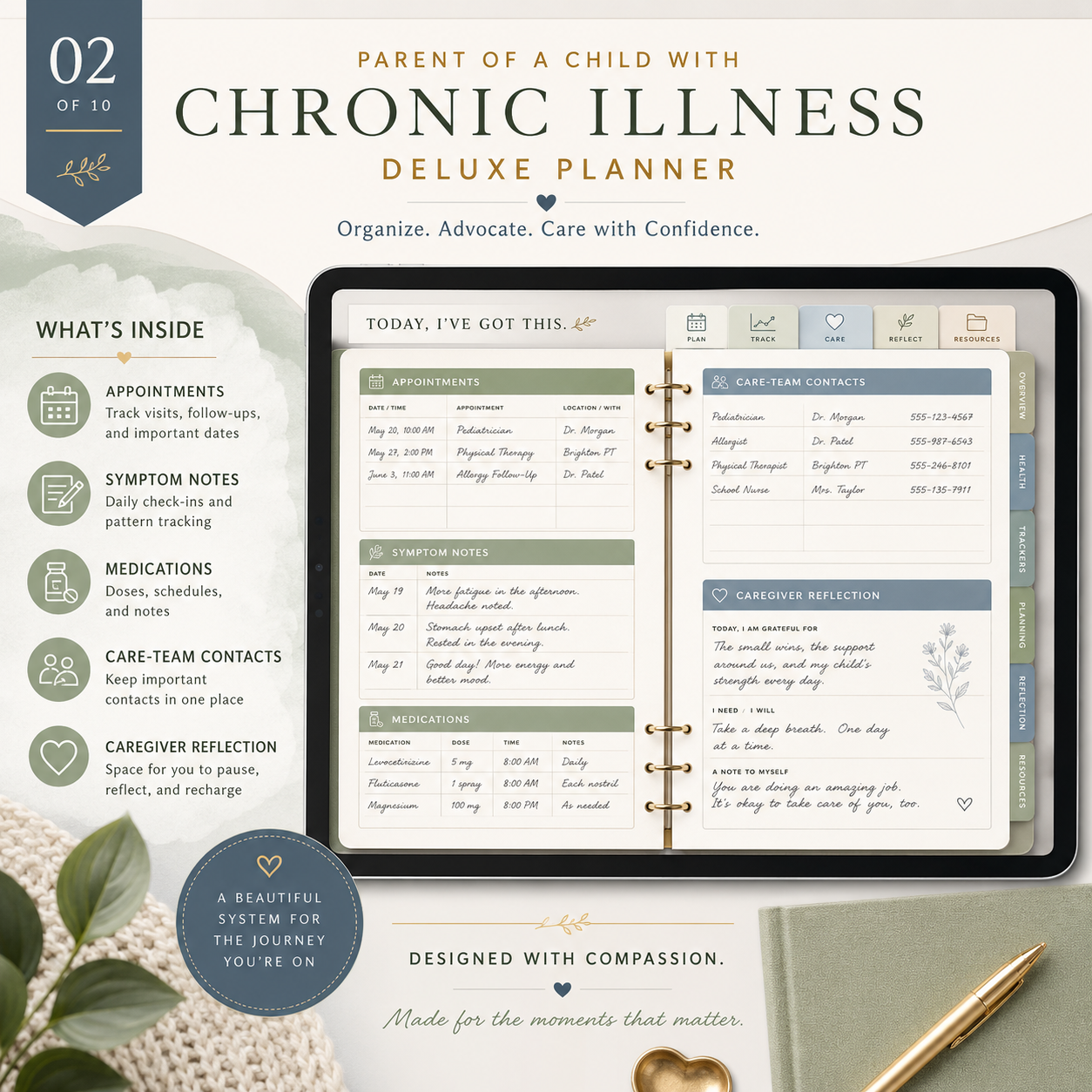 Parent of a Child With Chronic Illness Deluxe Planner — listing image 02