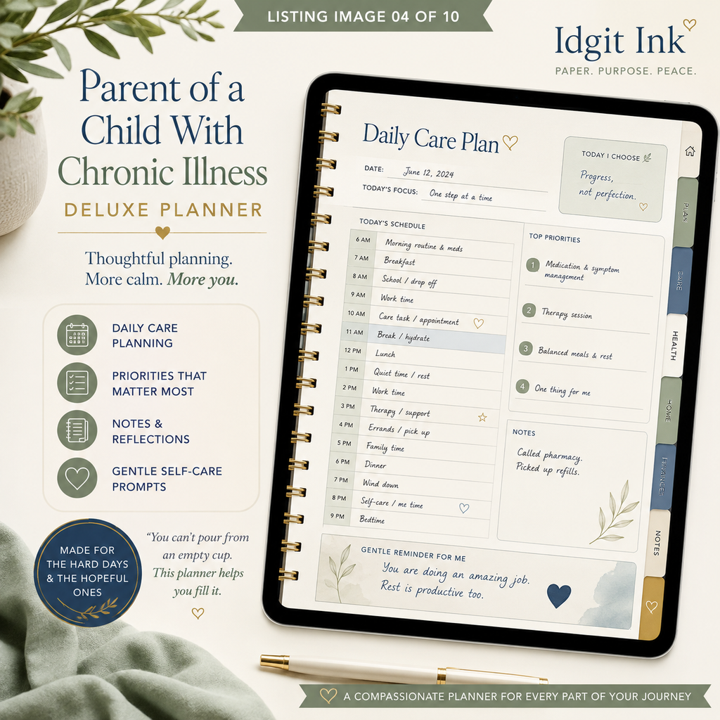Parent of a Child With Chronic Illness Deluxe Planner — listing image 04
