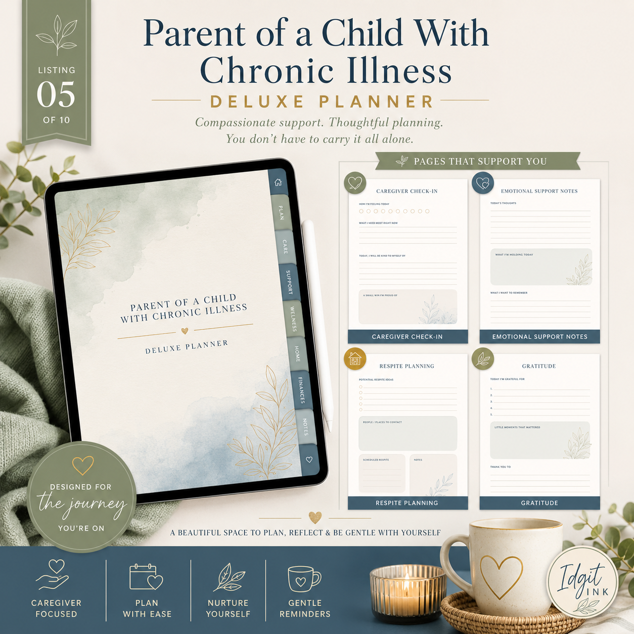 Parent of a Child With Chronic Illness Deluxe Planner — listing image 05