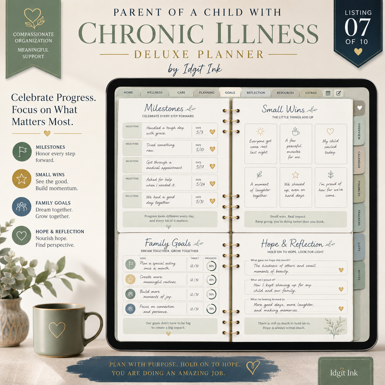 Parent of a Child With Chronic Illness Deluxe Planner — listing image 07