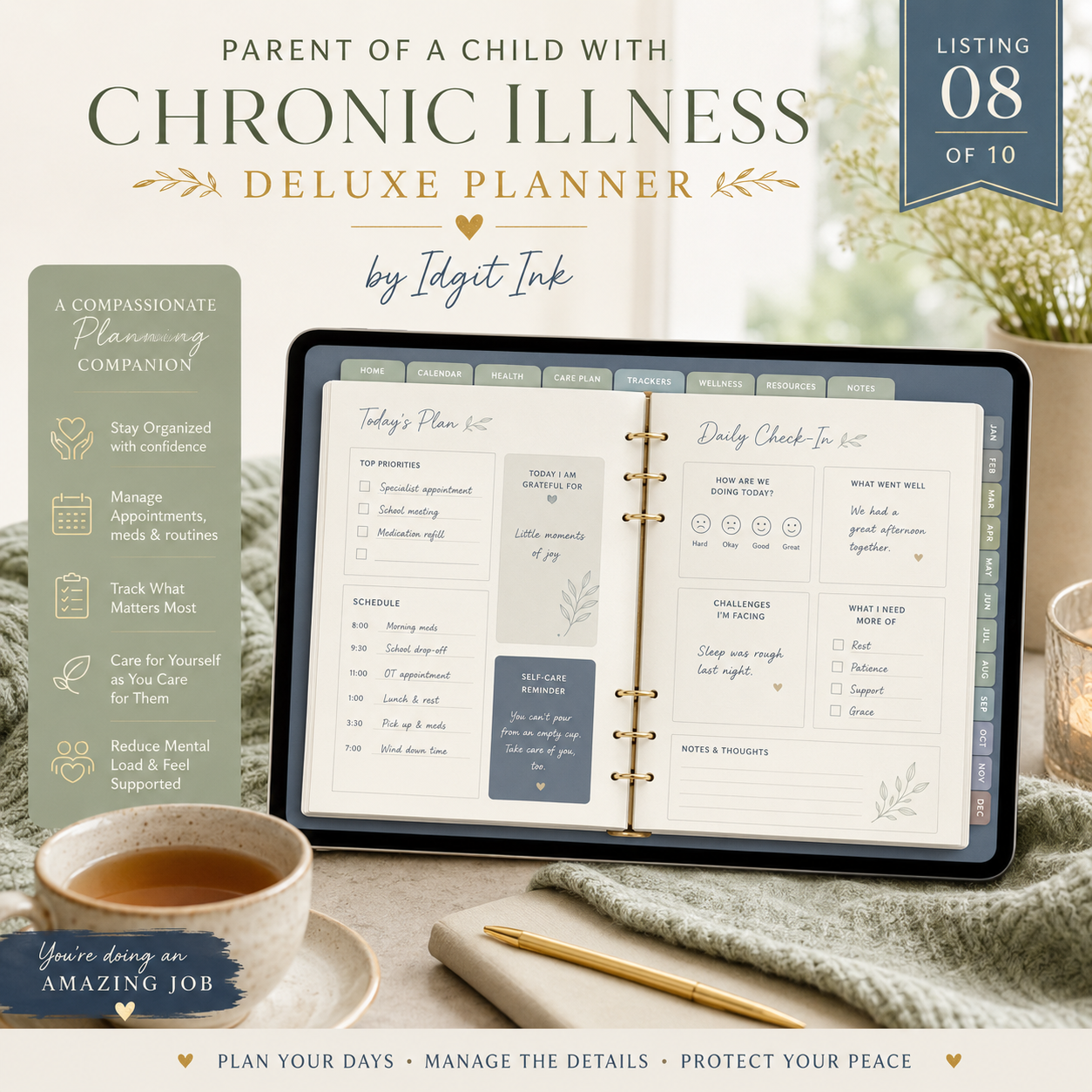 Parent of a Child With Chronic Illness Deluxe Planner — listing image 08