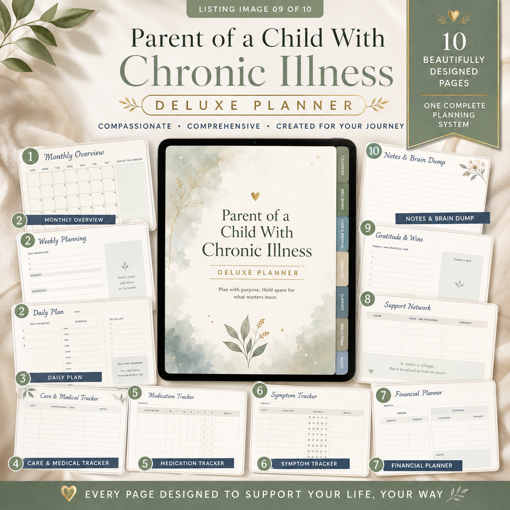 Parent of a Child With Chronic Illness Deluxe Planner — listing image 09