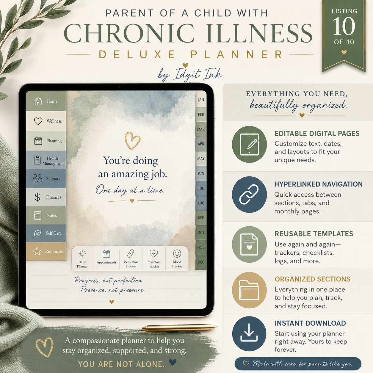 Parent of a Child With Chronic Illness Deluxe Planner — listing image 10