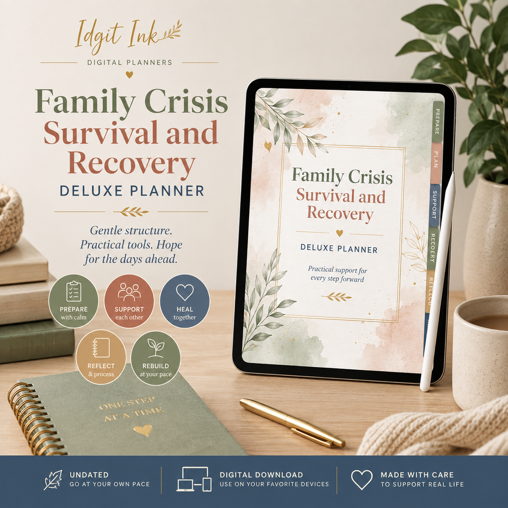 Family Crisis Survival and Recovery Deluxe Planner — listing image 01