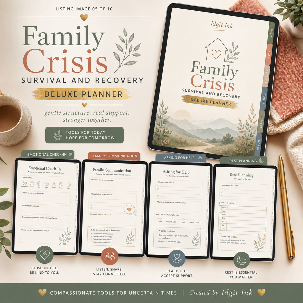 Family Crisis Survival and Recovery Deluxe Planner — listing image 05