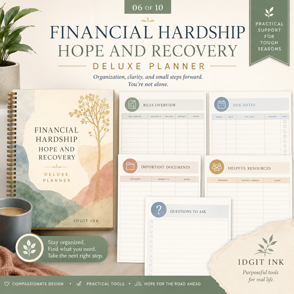 Financial Hardship Hope and Recovery Deluxe Planner — listing image 06