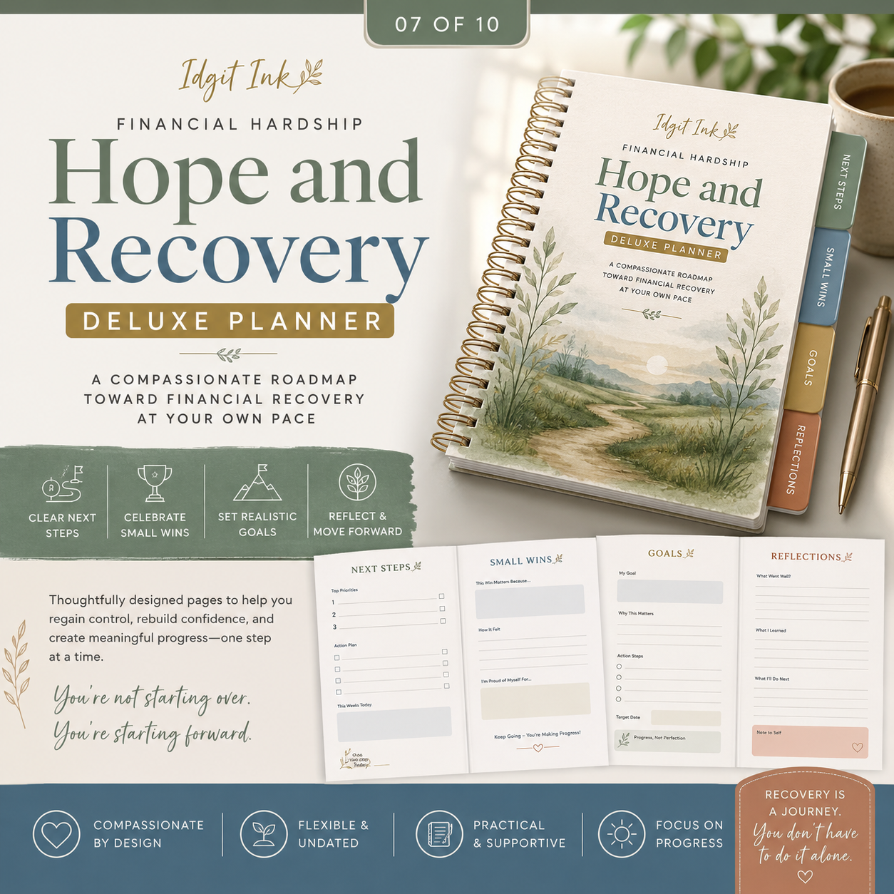 Financial Hardship Hope and Recovery Deluxe Planner — listing image 07