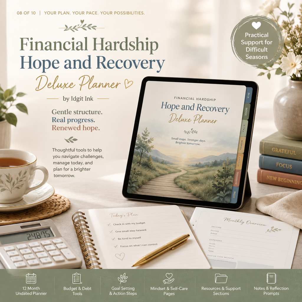 Financial Hardship Hope and Recovery Deluxe Planner — listing image 08