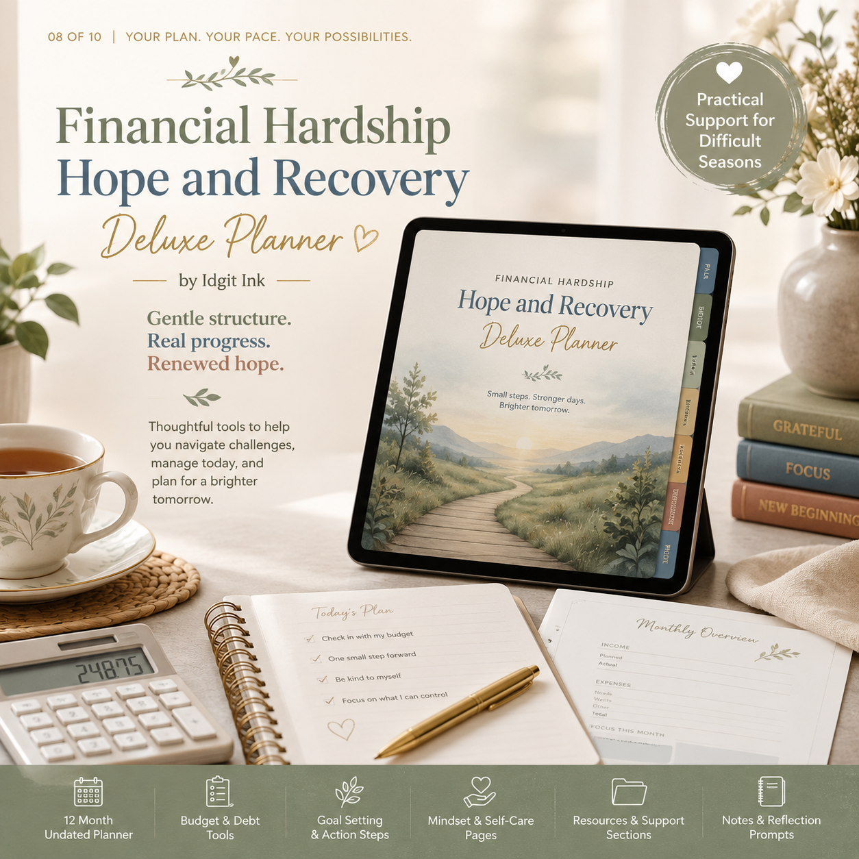 Financial Hardship Hope and Recovery Deluxe Planner — listing image 08