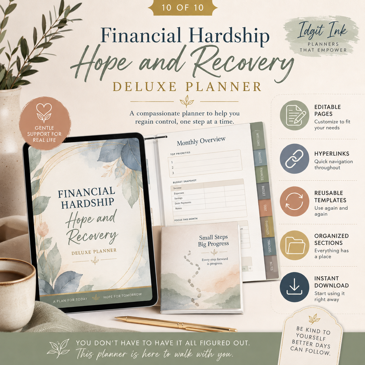 Financial Hardship Hope and Recovery Deluxe Planner — listing image 10