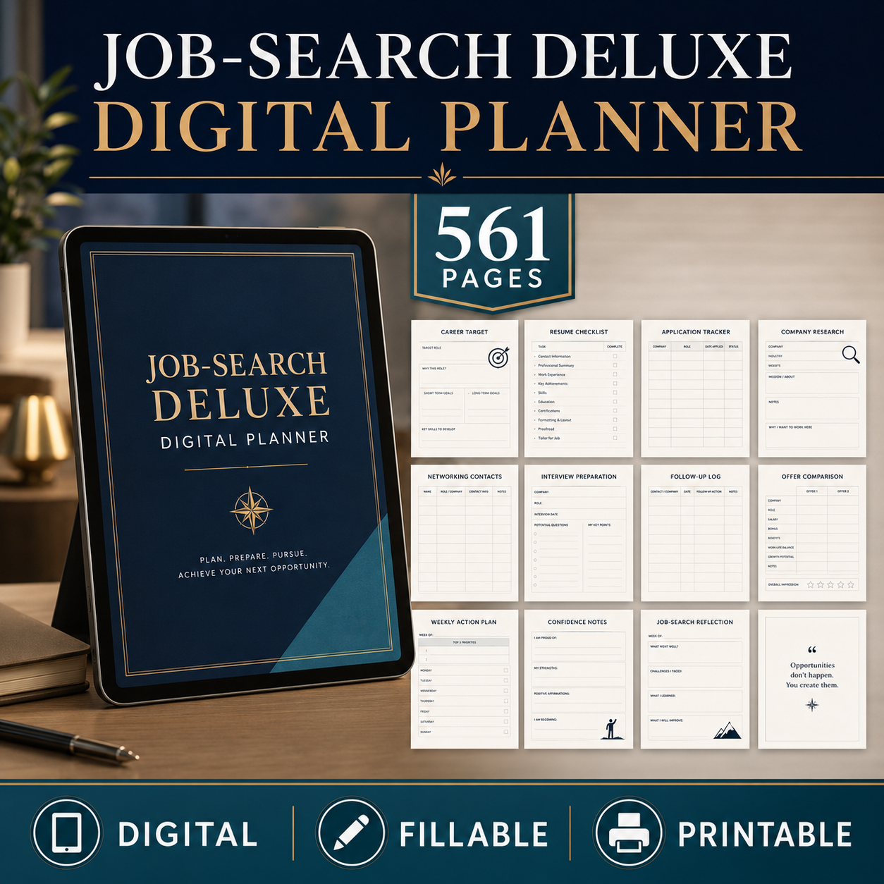 Job Loss and Starting Again Deluxe Digital Planner — listing image 03