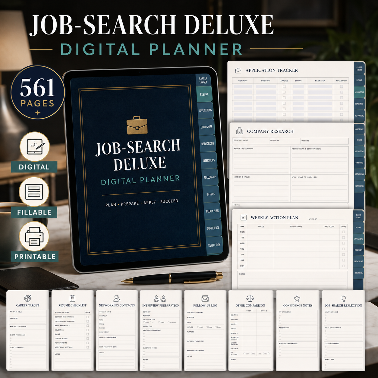 Job Loss and Starting Again Deluxe Digital Planner — listing image 04