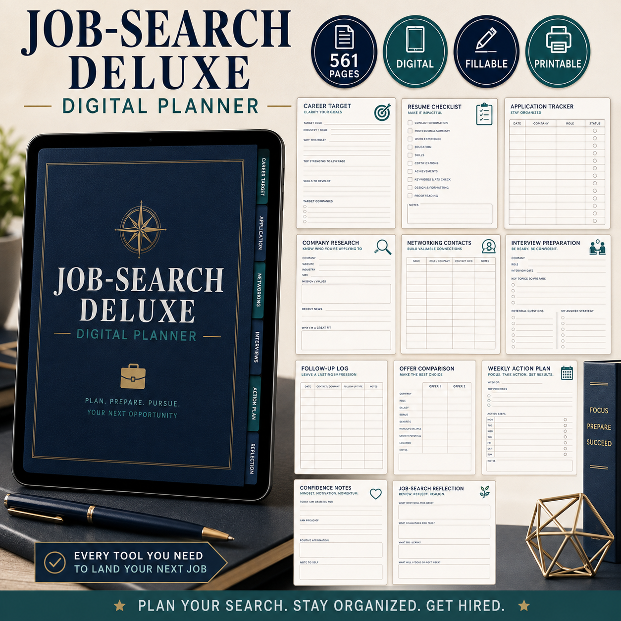 Job Loss and Starting Again Deluxe Digital Planner — listing image 08