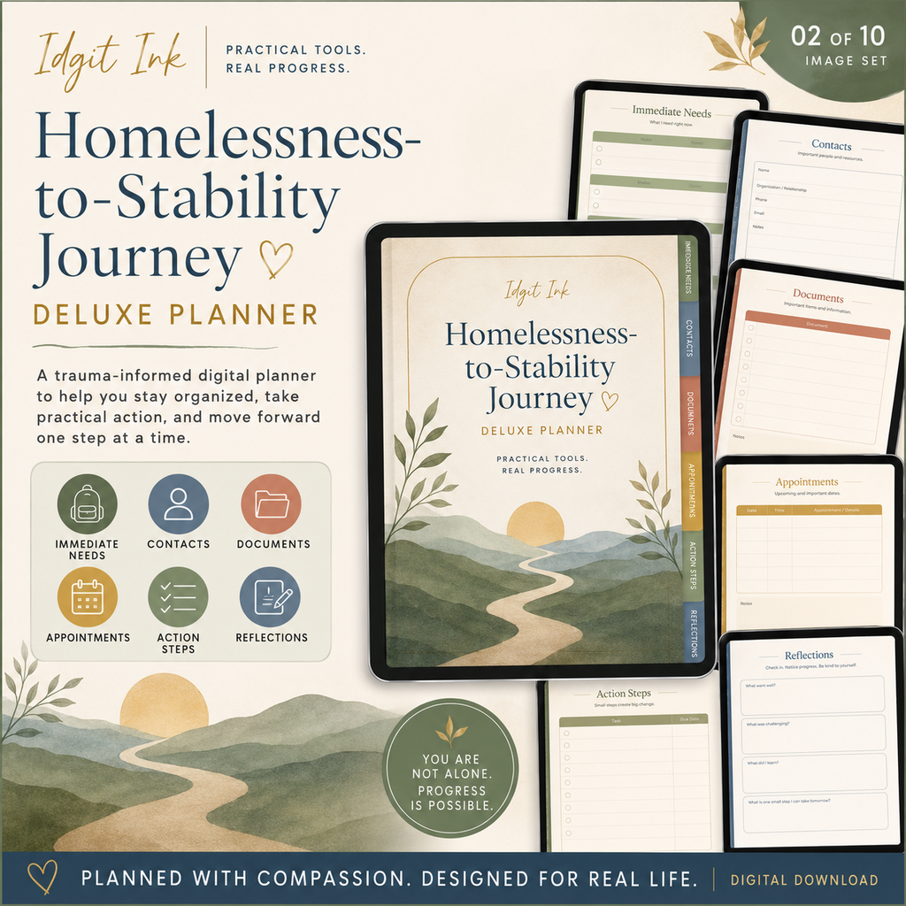 Homelessness-to-Stability Journey Deluxe Planner — listing image 02