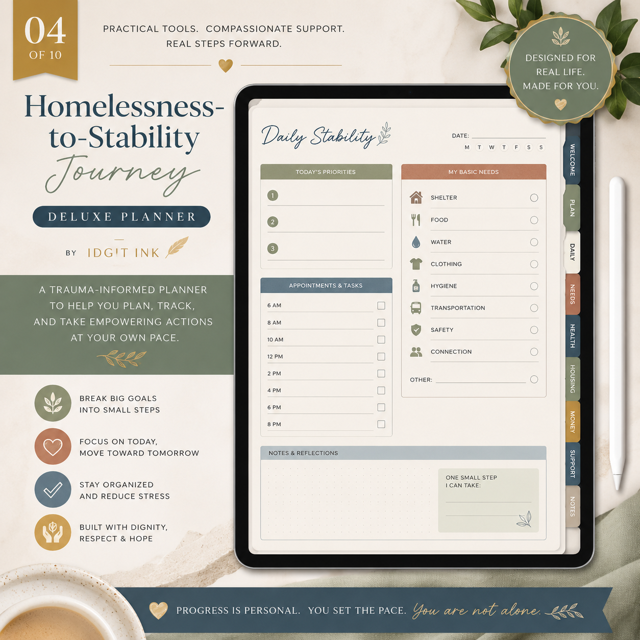 Homelessness-to-Stability Journey Deluxe Planner — listing image 04