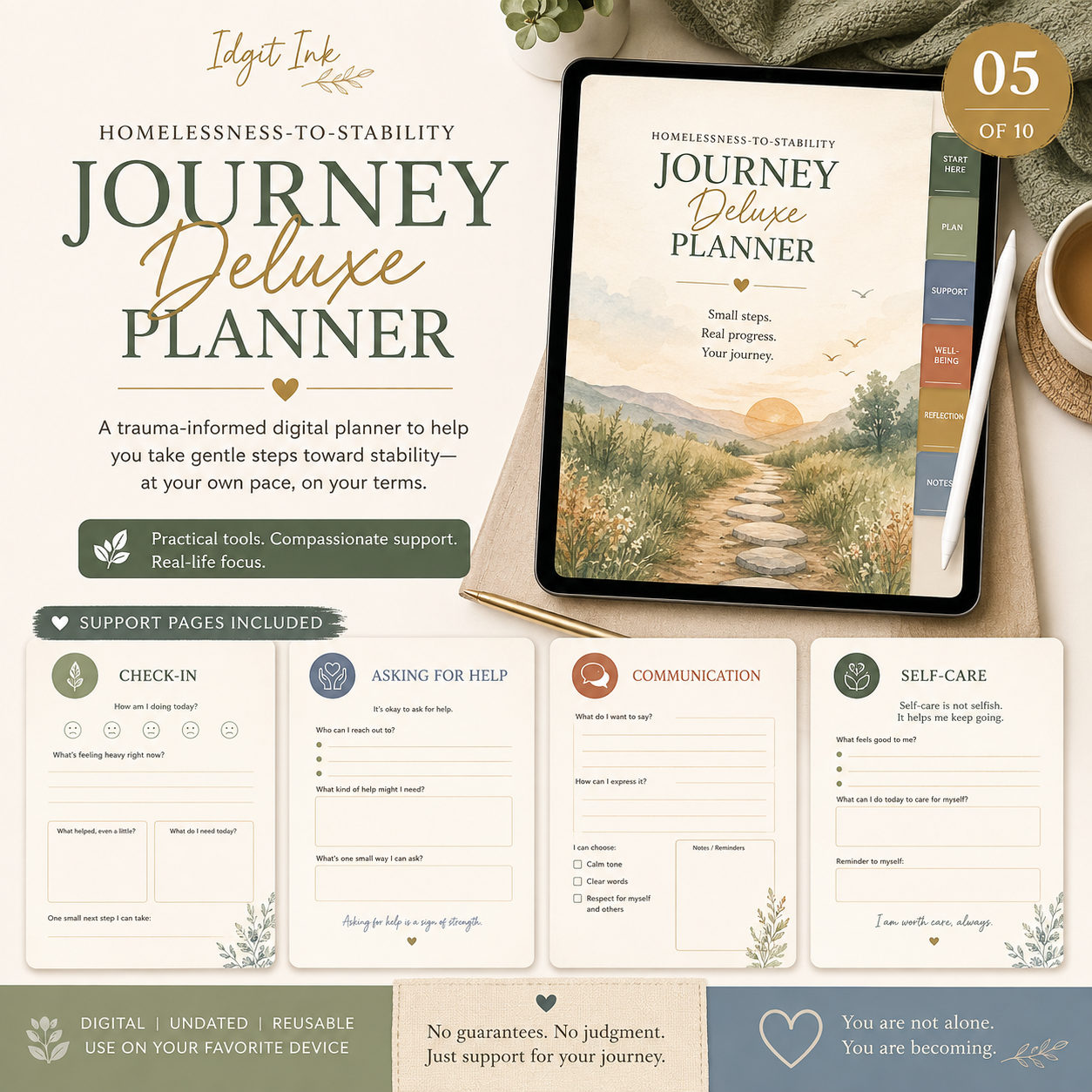 Homelessness-to-Stability Journey Deluxe Planner — listing image 05