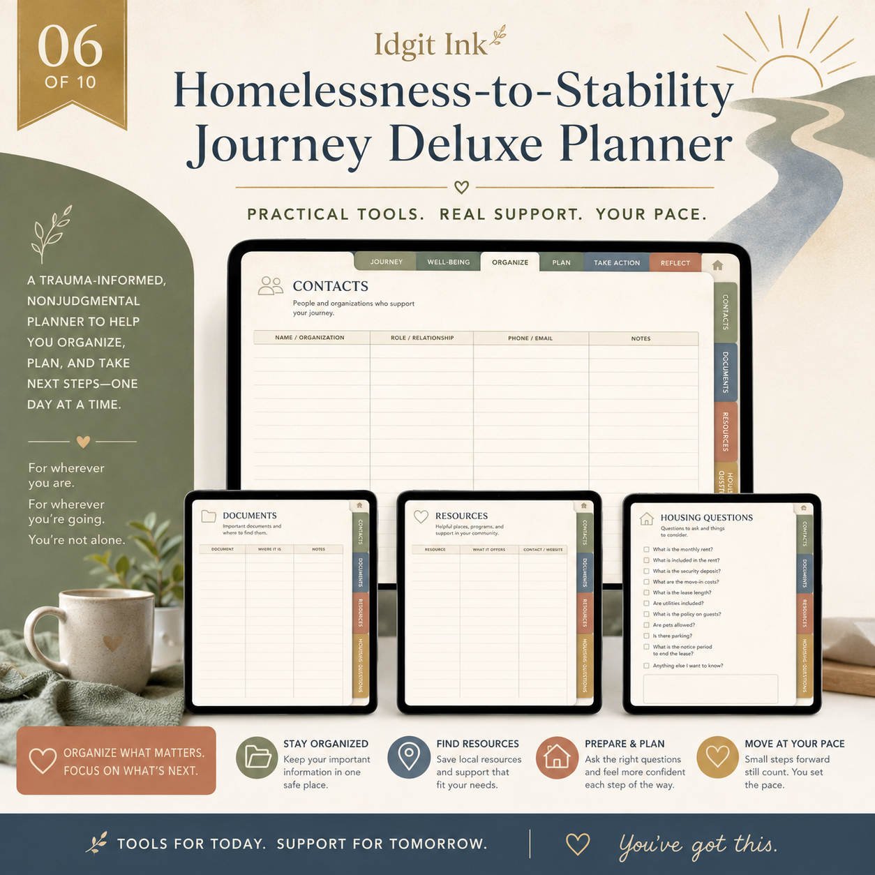 Homelessness-to-Stability Journey Deluxe Planner — listing image 06