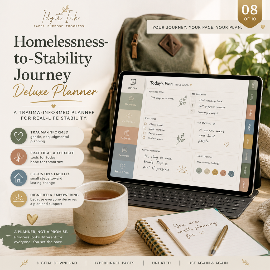 Homelessness-to-Stability Journey Deluxe Planner — listing image 08