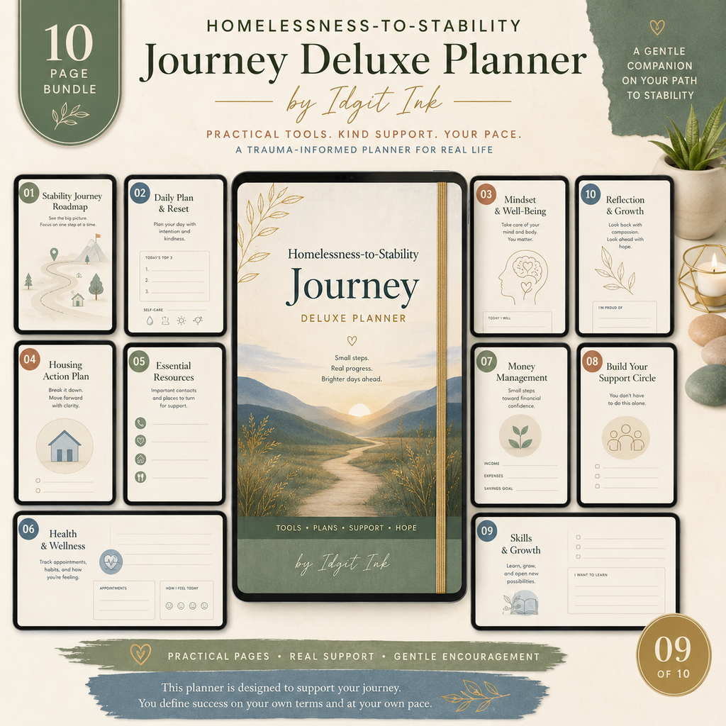 Homelessness-to-Stability Journey Deluxe Planner — listing image 09