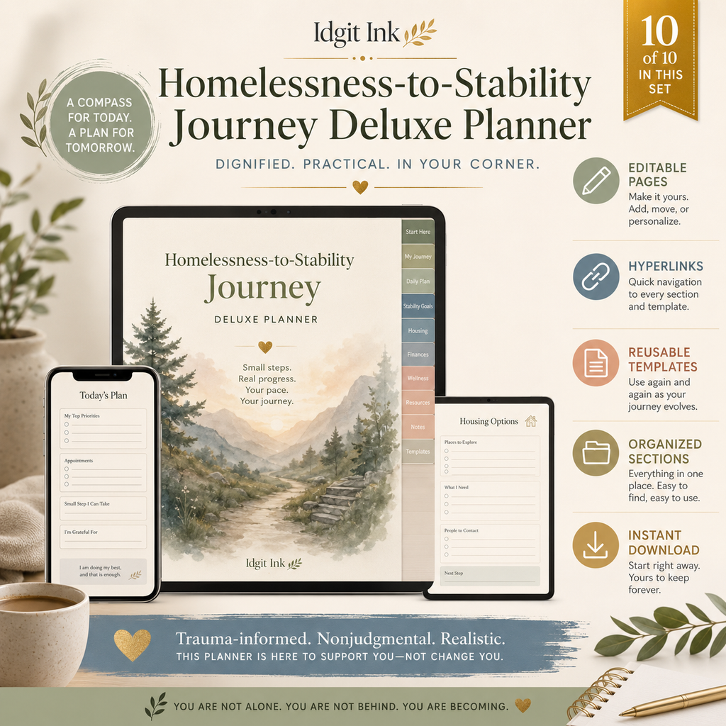 Homelessness-to-Stability Journey Deluxe Planner — listing image 10