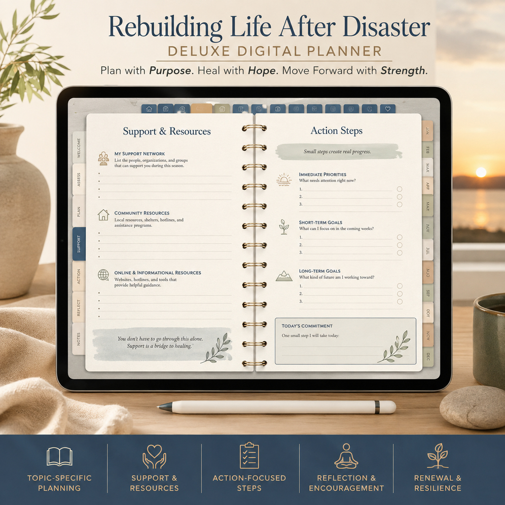 Rebuilding Life After Disaster Deluxe Digital Planner — listing image 07