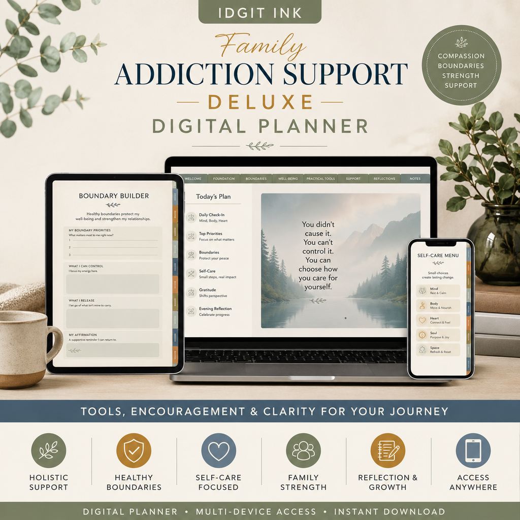 Family Addiction Support Deluxe Digital Planner — listing image 03