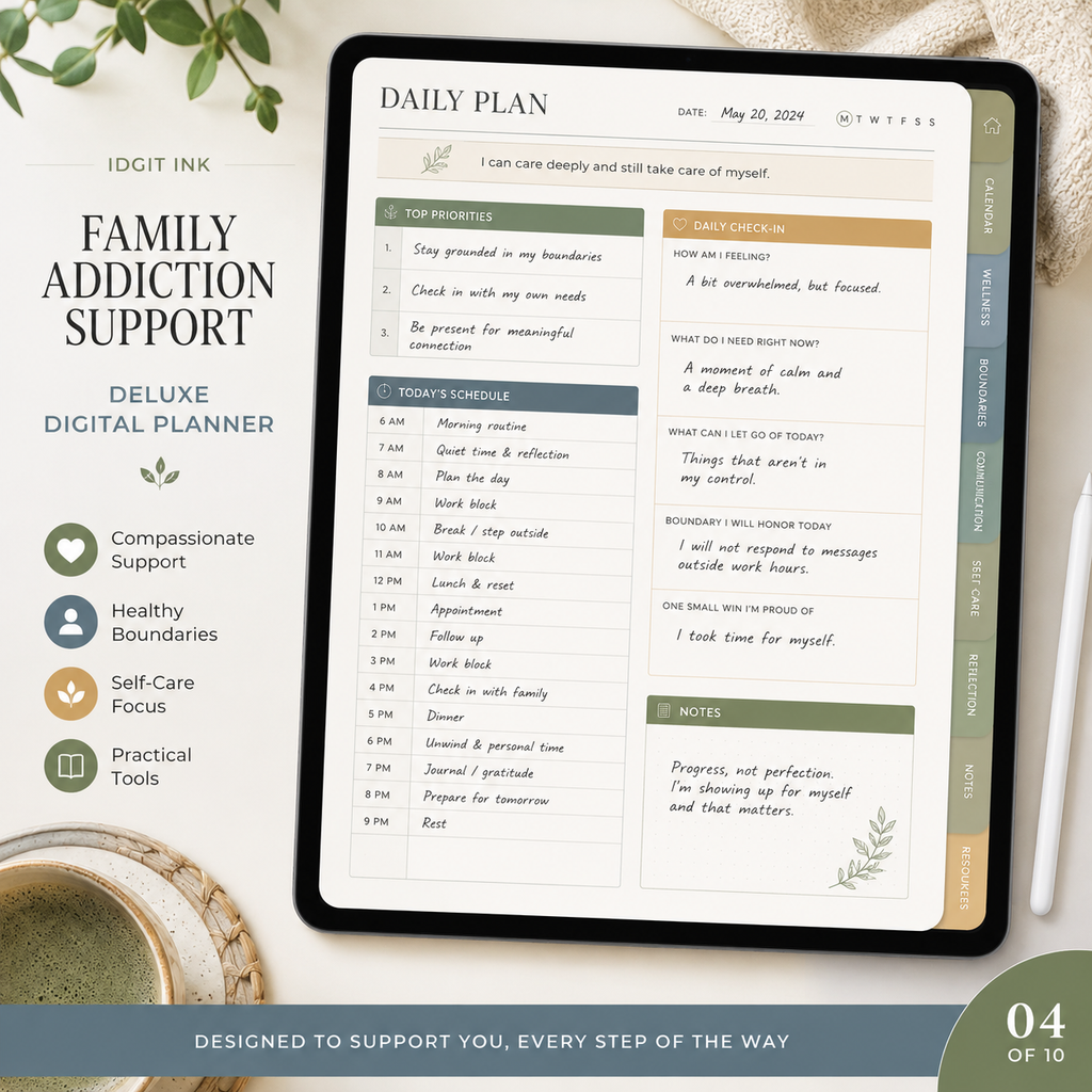 Family Addiction Support Deluxe Digital Planner — listing image 04