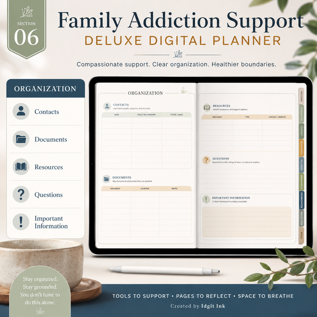 Family Addiction Support Deluxe Digital Planner — listing image 06