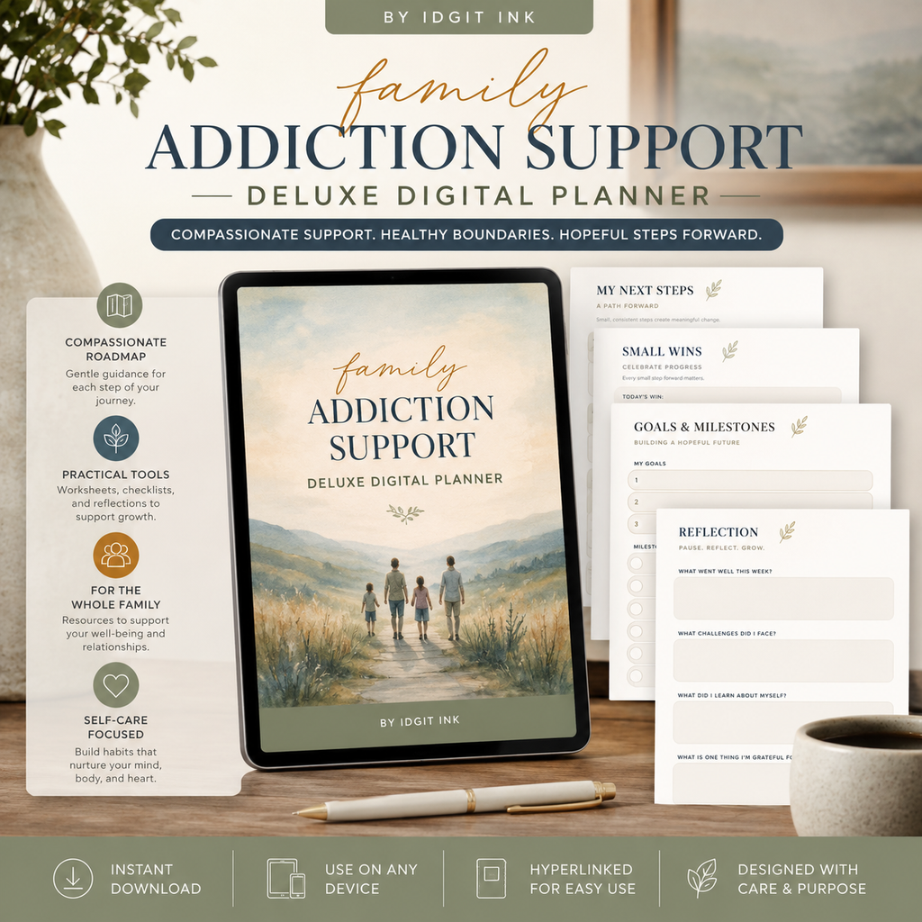 Family Addiction Support Deluxe Digital Planner — listing image 07