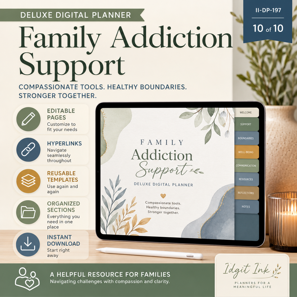 Family Addiction Support Deluxe Digital Planner — listing image 10