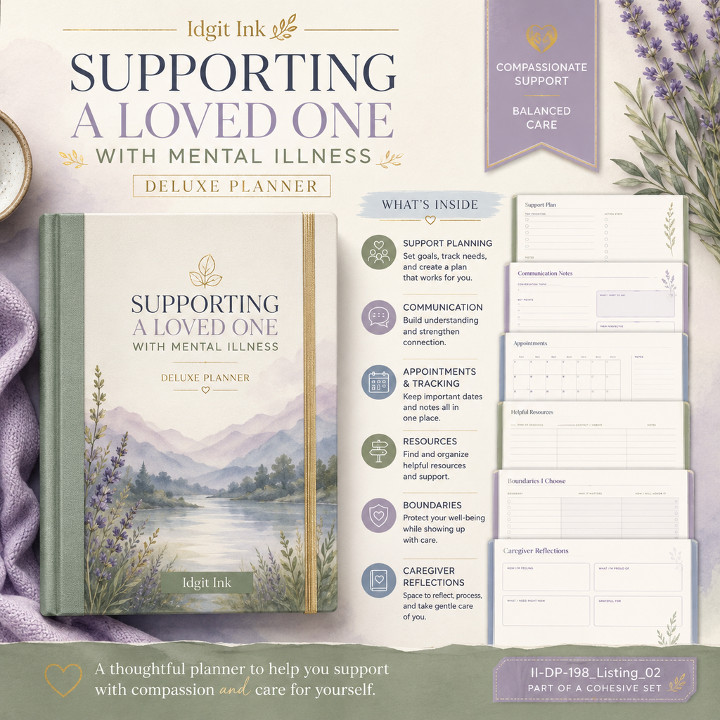 Supporting a Loved One With Mental Illness Deluxe Planner — listing image 02