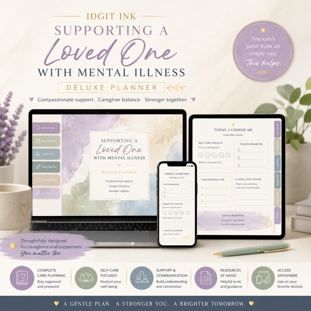 Supporting a Loved One With Mental Illness Deluxe Planner — listing image 03