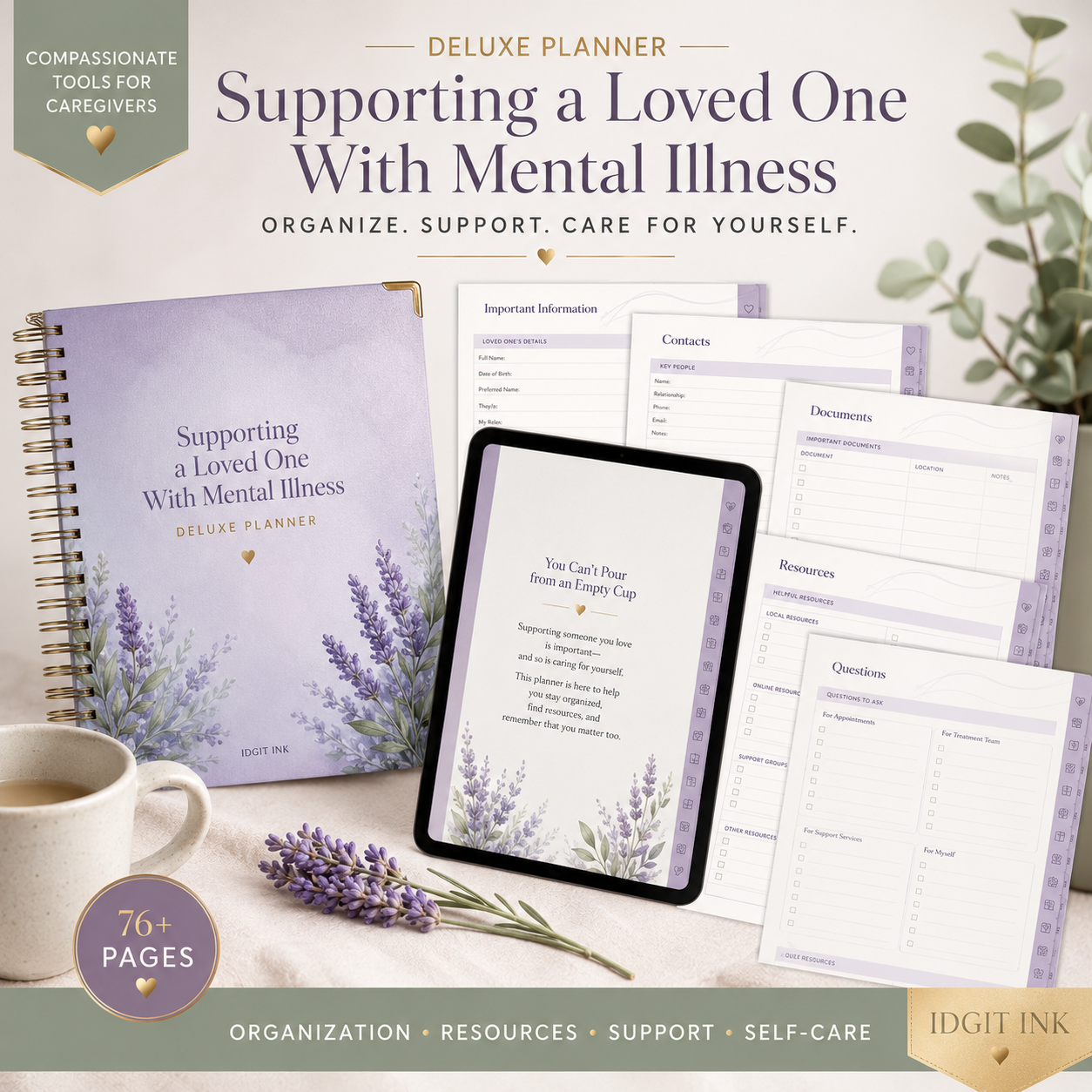 Supporting a Loved One With Mental Illness Deluxe Planner — listing image 06