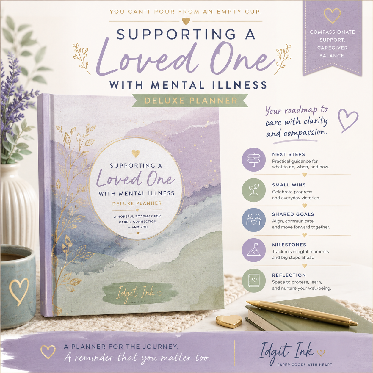 Supporting a Loved One With Mental Illness Deluxe Planner — listing image 07