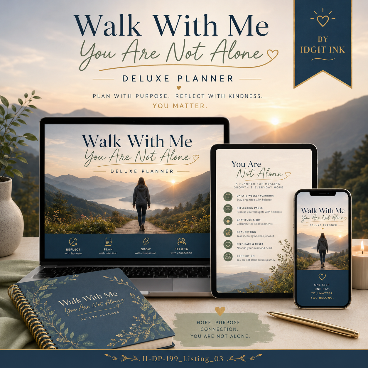 Walk With Me — You Are Not Alone Deluxe Planner — listing image 03