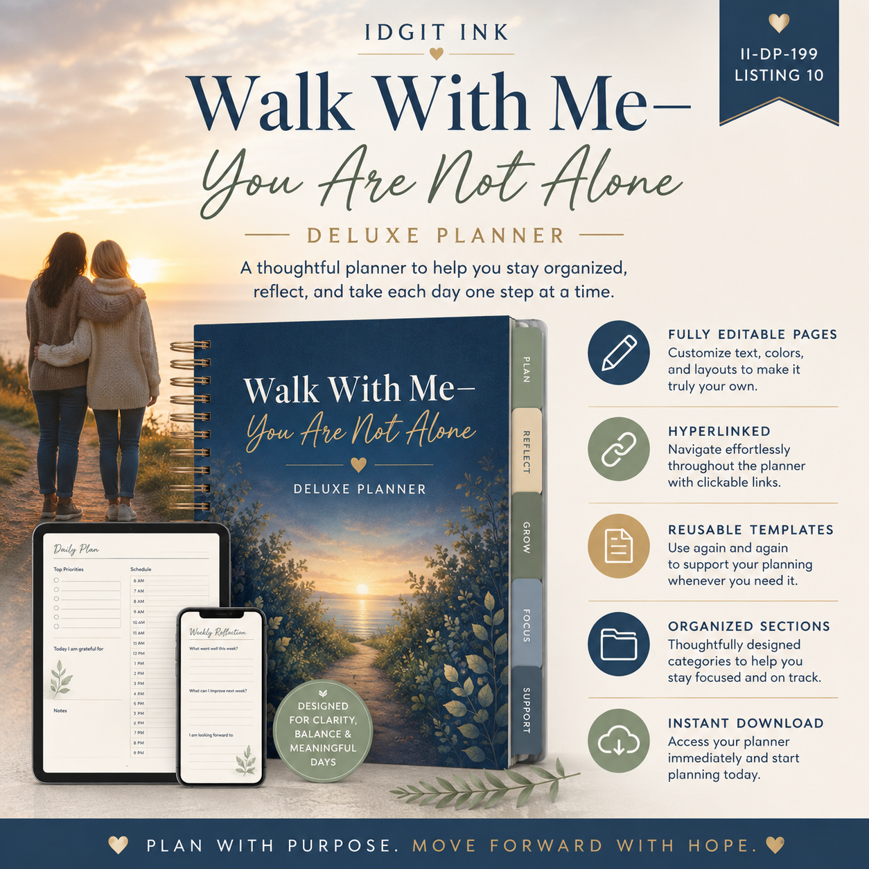 Walk With Me — You Are Not Alone Deluxe Planner — listing image 10