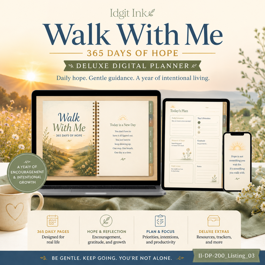 Walk With Me — 365 Days of Hope Deluxe Digital Planner — listing image 03