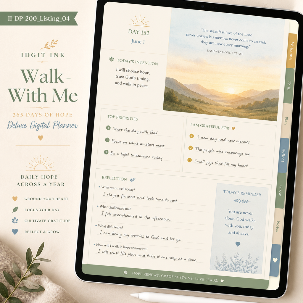 Walk With Me — 365 Days of Hope Deluxe Digital Planner — listing image 04
