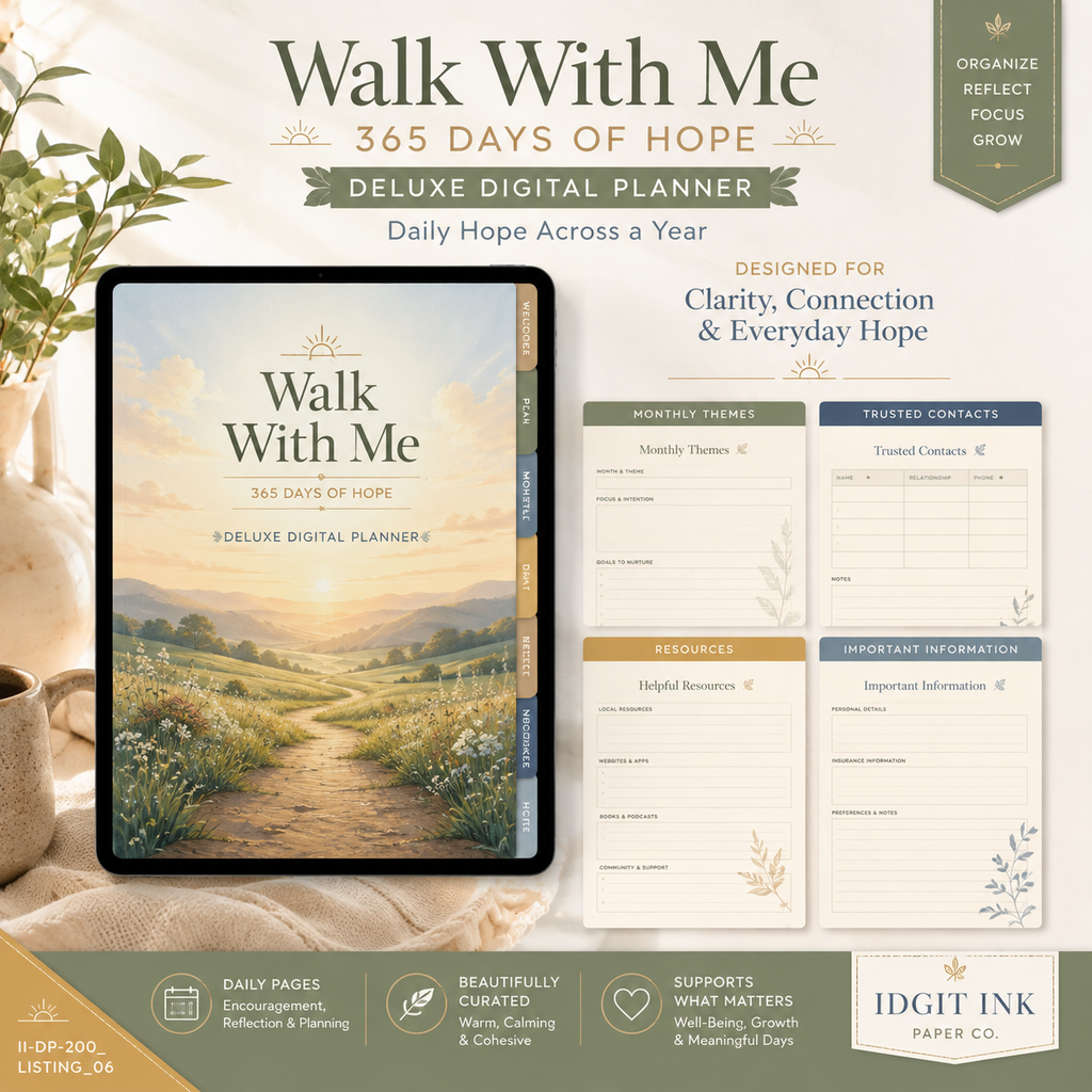 Walk With Me — 365 Days of Hope Deluxe Digital Planner — listing image 06