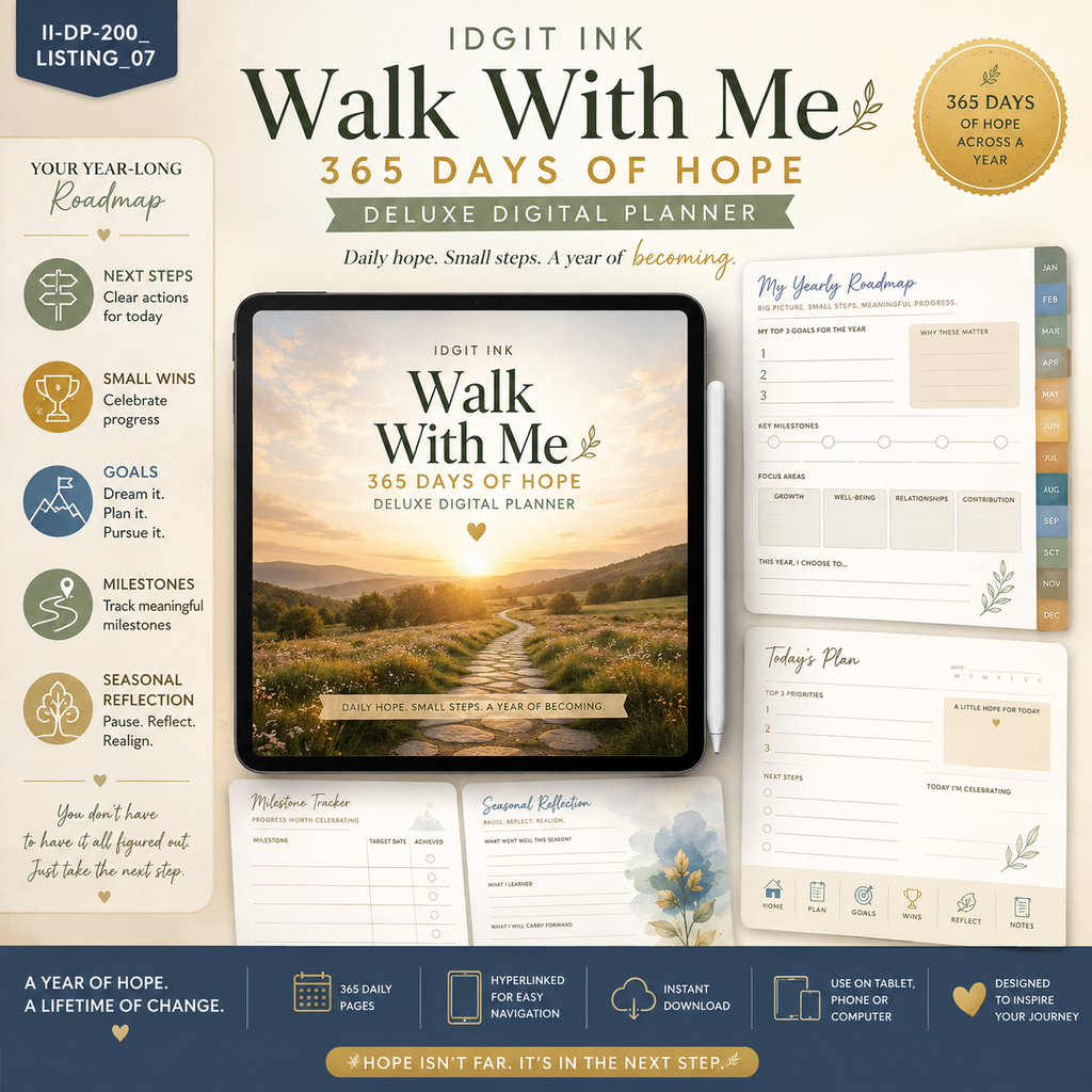 Walk With Me — 365 Days of Hope Deluxe Digital Planner — listing image 07