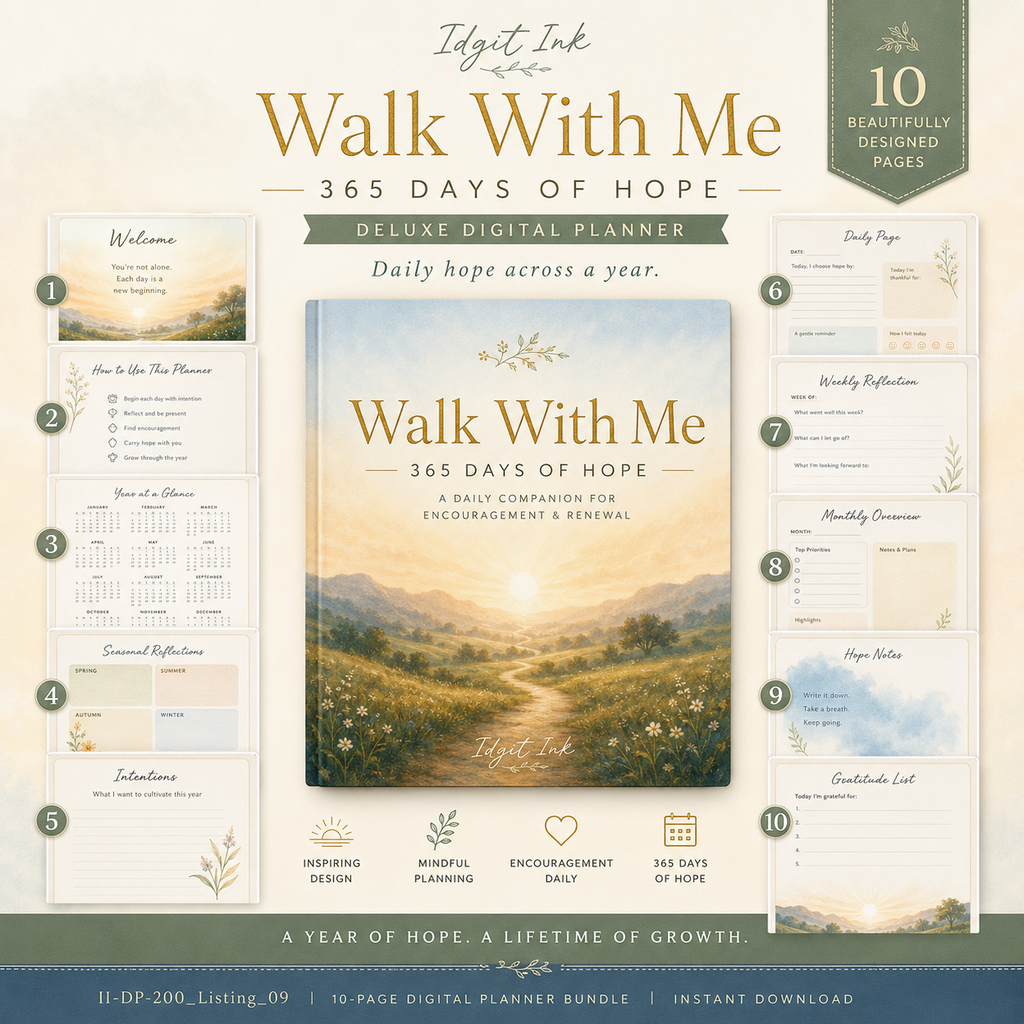 Walk With Me — 365 Days of Hope Deluxe Digital Planner — listing image 09