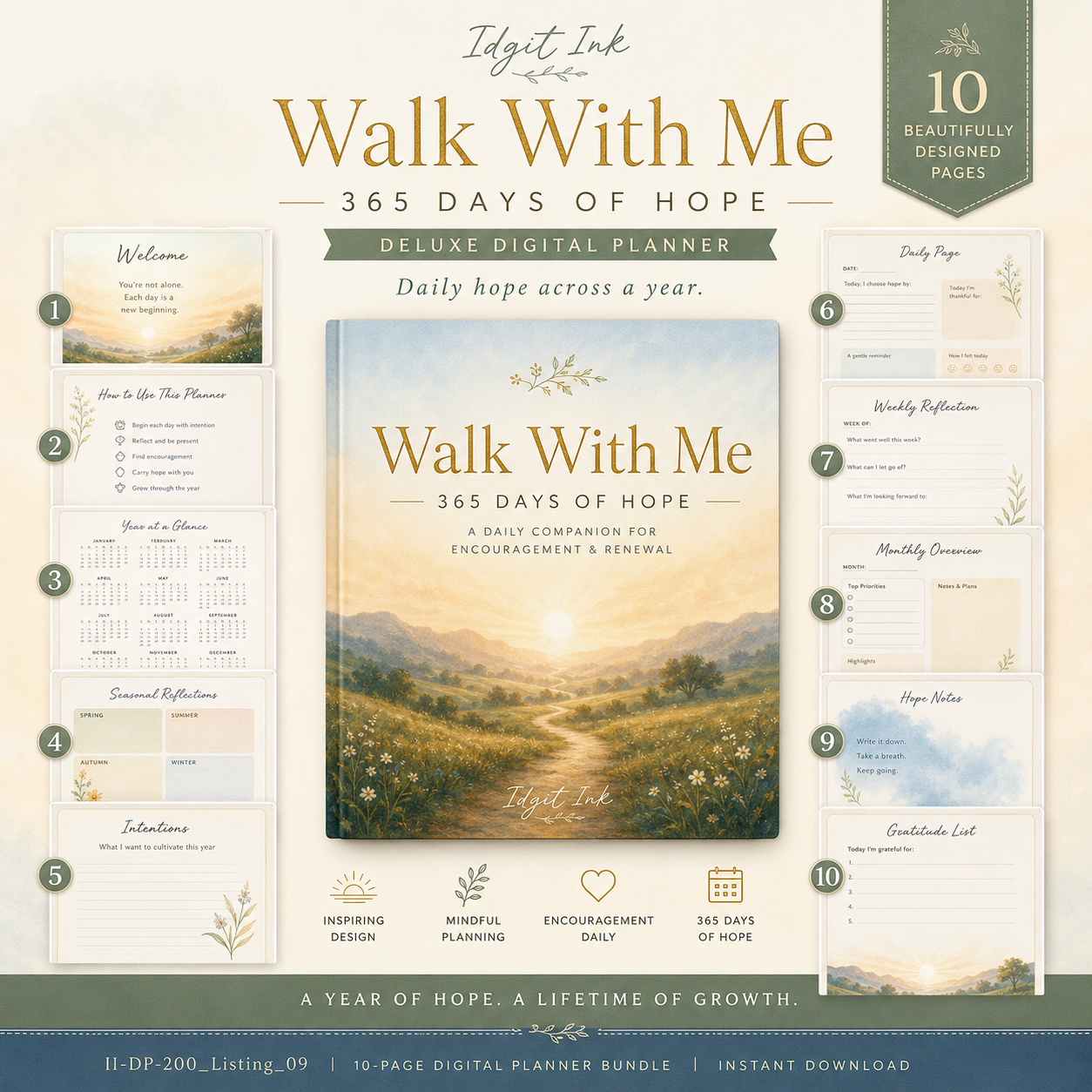 Walk With Me — 365 Days of Hope Deluxe Digital Planner — listing image 09