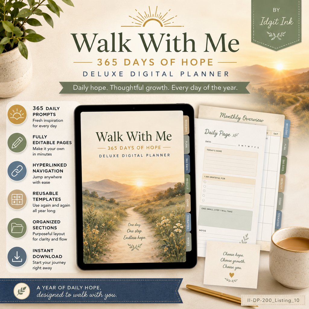 Walk With Me — 365 Days of Hope Deluxe Digital Planner — listing image 10