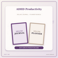 Idgit Ink ADHD Productivity deluxe journal and planner bundle — primary bundle cover showing both deluxe products