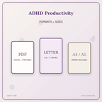 Idgit Ink ADHD Productivity deluxe journal and planner bundle — digital formats and available page sizes