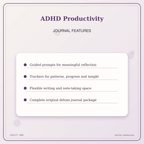 Idgit Ink ADHD Productivity deluxe journal and planner bundle — journal prompts and reflection features