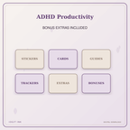 Idgit Ink ADHD Productivity deluxe journal and planner bundle — included digital stickers and cards