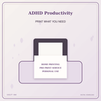 Idgit Ink ADHD Productivity deluxe journal and planner bundle — home and professional printing information